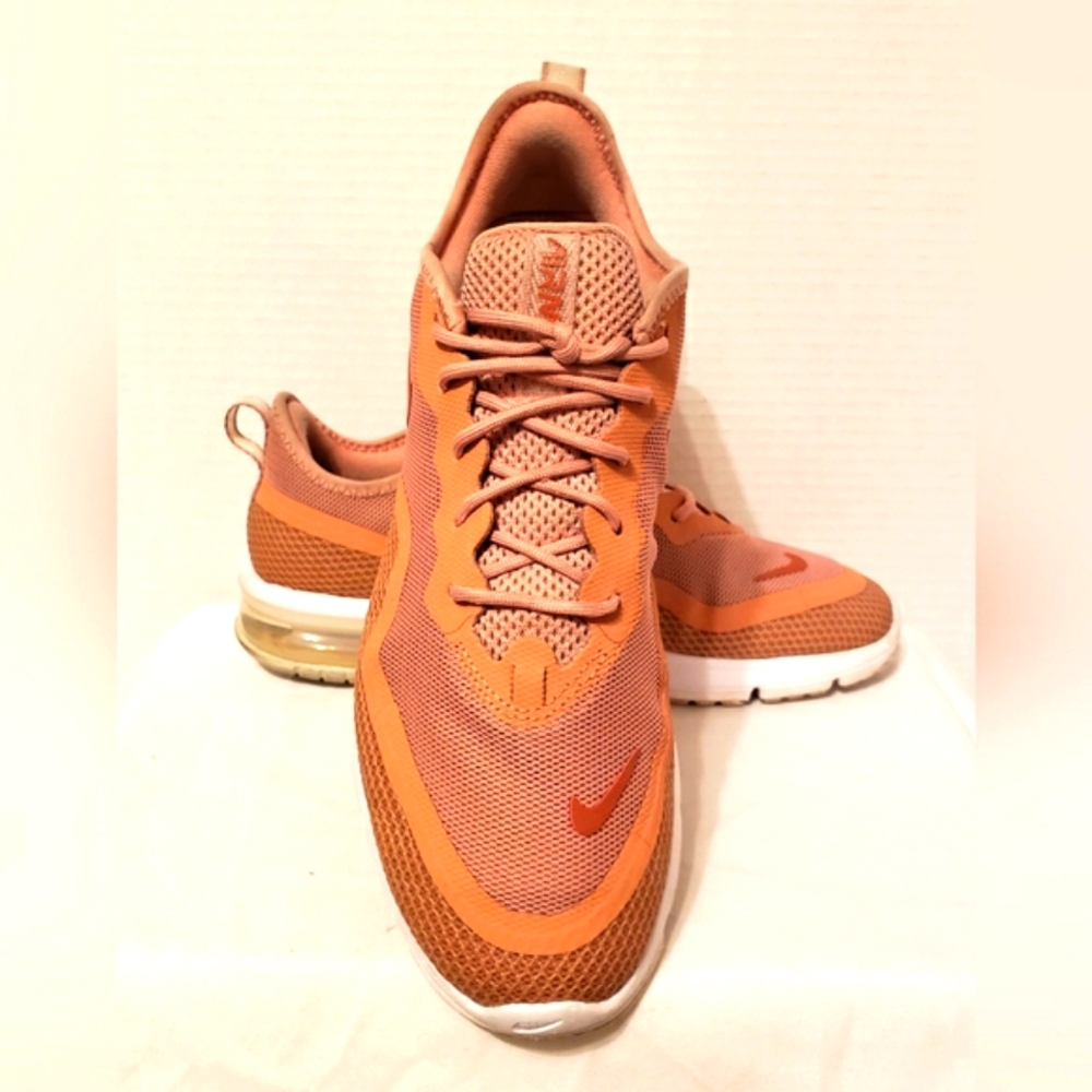 Nike Women's Sneakers in Burnt Orange and Light Orange